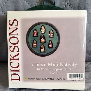 Dickson's Mini Nativity Ornament Set ~ New in Box